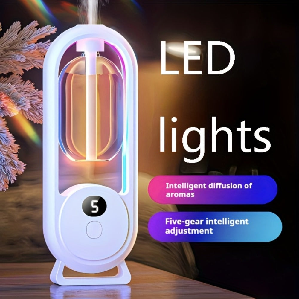 7-Color LED Aromatherapy Diffuser 150ml with USB Power, Ultrasonic Whisper-Quiet Mist, Timer Auto Shut-Off for Bedroom Office Yoga – Bundle with Hilton Gardenia Ocean Jasmine Shangri-La Oils