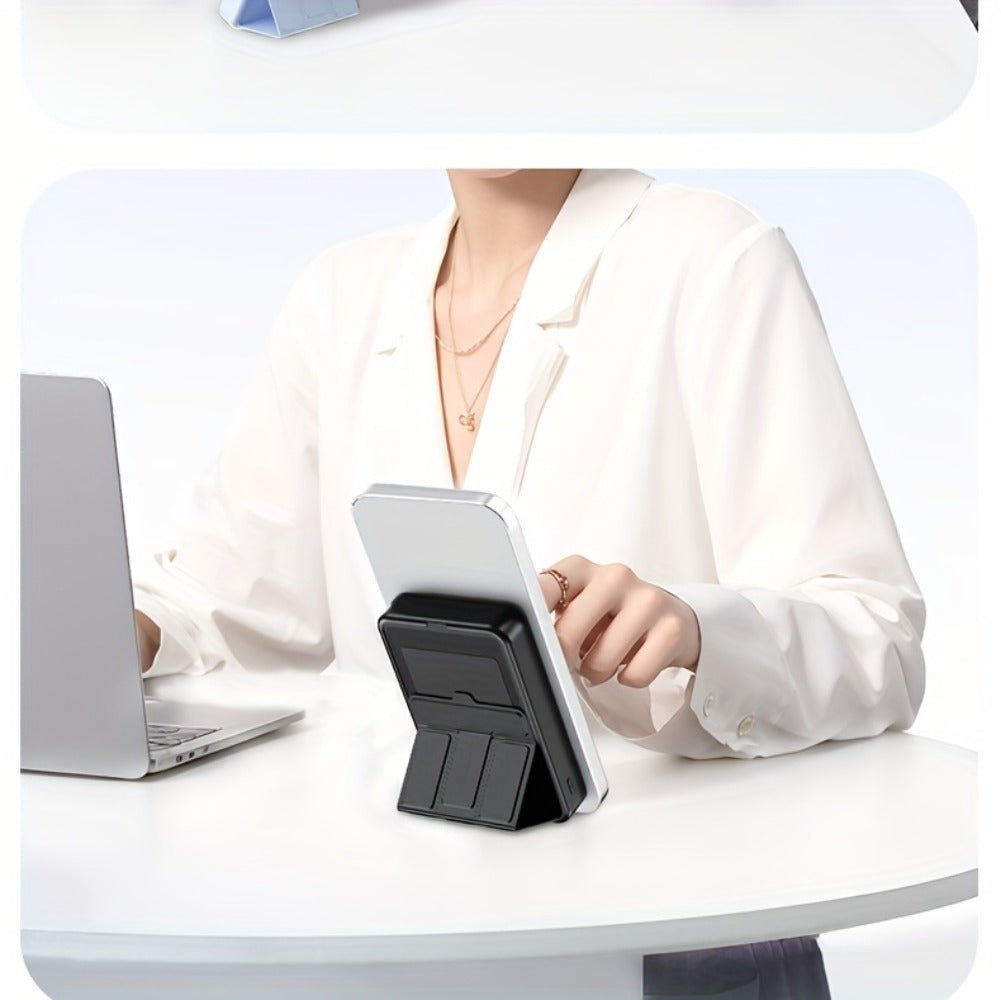 Magnetic Wireless Charger Pad W014 – Slim MagSafe-Compatible Fast Charging Stand for iPhone 16 15 14 13 12 Pro Max Plus & Qi-Enabled Devices, Portable Desktop Snap-On Wireless Charging Dock