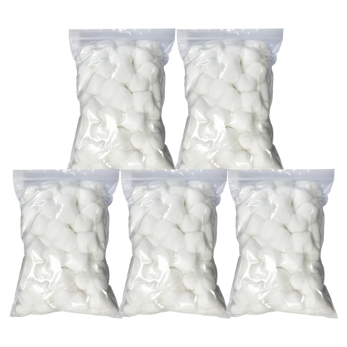 Cotton Balls 500 Count Super Jumbo Soft 100% Absorbent Premium Unscented - Makeup Removal Toner Skincare Nail Care Wound Cleaning for Sensitive Skin All Skin Types Pack of 5