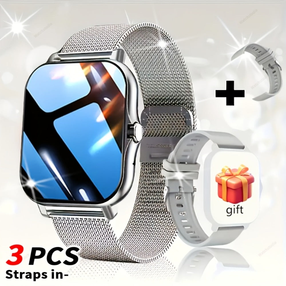 Navigation Smartwatch 1.83" Bluetooth 5.0 – Wireless Calling, Email Display, Location Navigation, Remote Camera, Music Player, Fitness Tracker – Unisex Gift Watch Black Pink Silver Gold