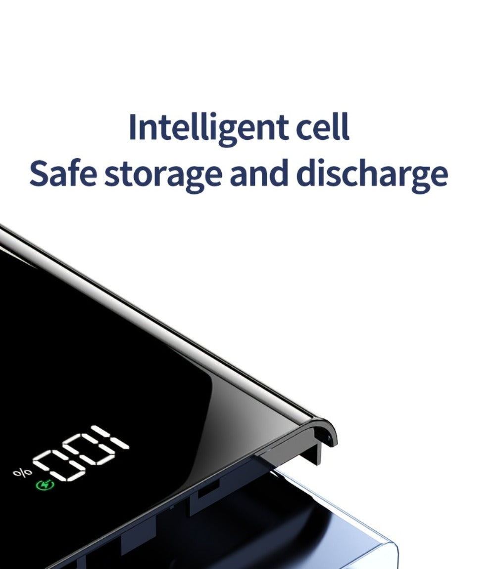 50000mAh High Capacity Power Bank Portable Charger LED Display USB-C Micro USB Fast Charging Multi-Port Emergency Backup Battery for iPhone Android Camping Outdoor Travel Black Red