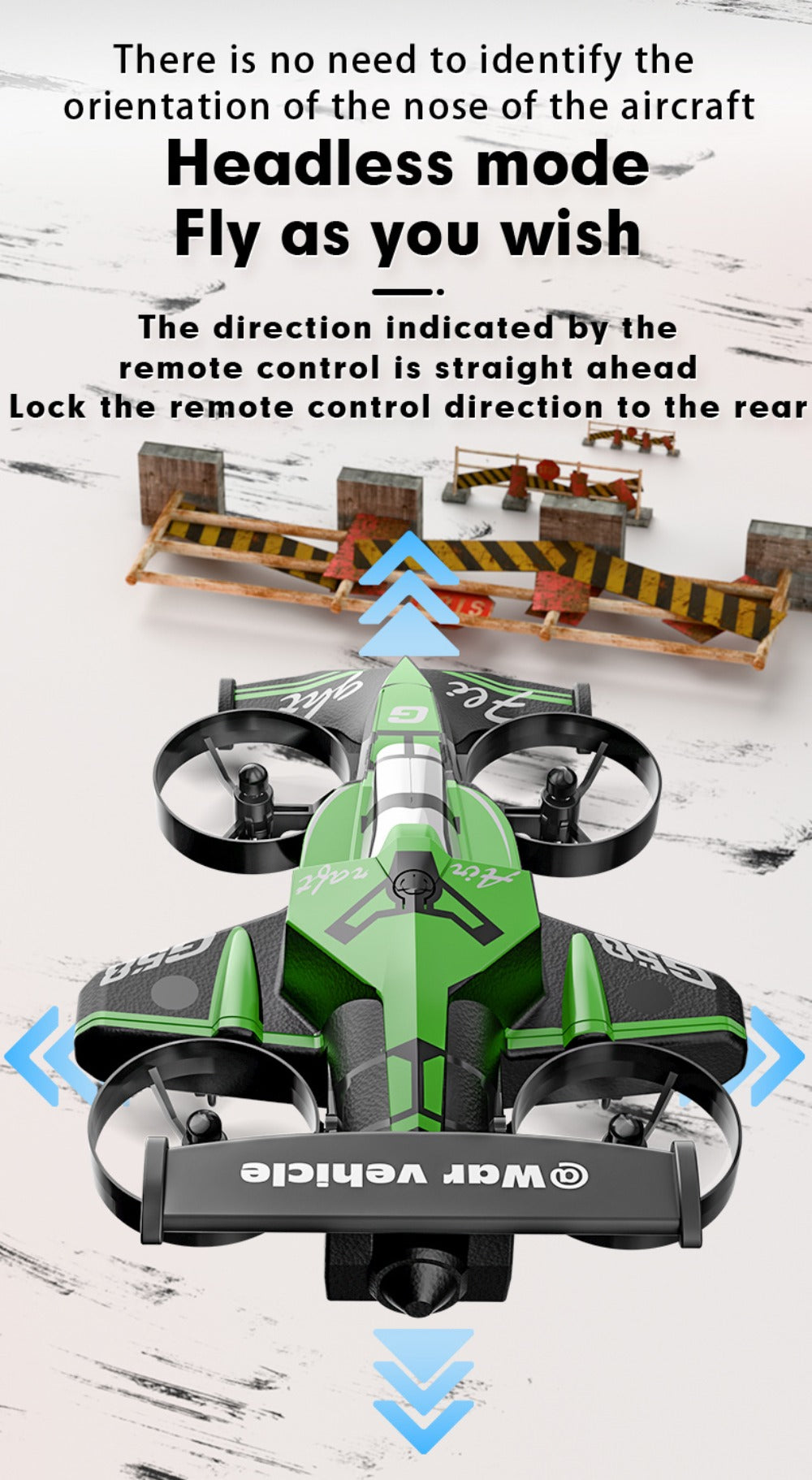 2-in-1 Mini RC Car and Drone Combo Dual Mode Switch One-Touch Takeoff Stable Hover Racing Mode Headless Mode 360° Aerial Flips Dual Batteries | RC Toy Gift for Kids Boys Girls | Birthday Christmas
