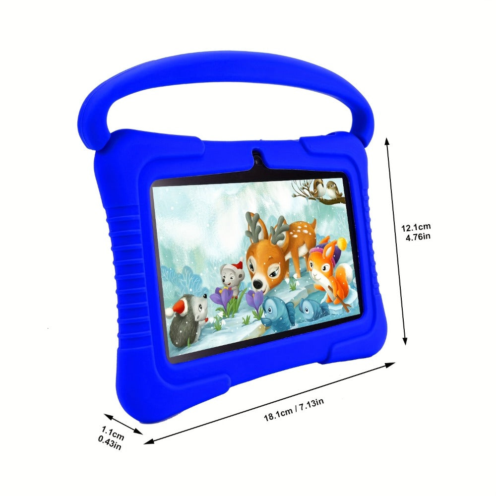 Veidoo 7 Inch Kids Tablet with Drop-Proof Silicone Cover – Eye Protection Screen, WiFi, 2GB RAM 16GB/32GB ROM, Dual Camera, Educational Games, Parental Control, Android Tablet Pink Blue Purple