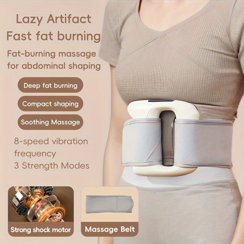 Dual Motor Electric Fascia Ring with Massage Belt – 8 High-Frequency Vibration Modes, Type-C Rechargeable Large Battery, Ergonomic Grip, Upgraded Vibration Massager for Full Body Muscle Relief