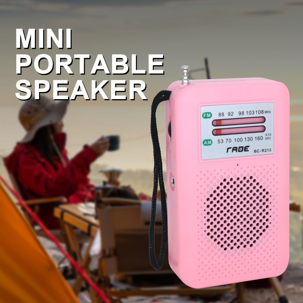 Portable AM FM Radio Battery Powered Handheld with Manual Tuner, Headphone Jack, Built-in Speaker, Adjustable Telescopic Antenna & Wrist Strap for Camping, Travel, Emergency & Outdoor Use