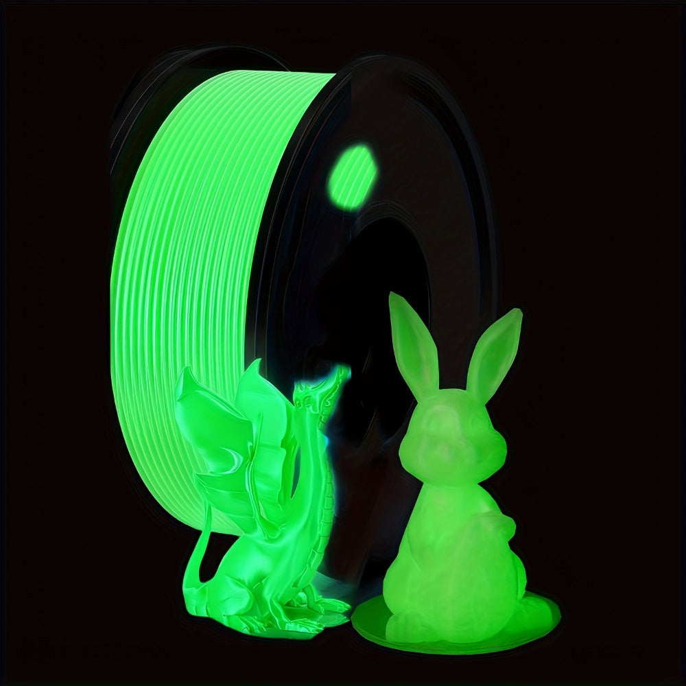 Glow in the Dark PLA Filament 1.75mm 200g – Luminous Phosphorescent 3D Printer Filament ±0.02mm Neatly Wound | Glow Blue & Glow Green PLA for FDM 3D Printers Cosplay Halloween Creative Prints