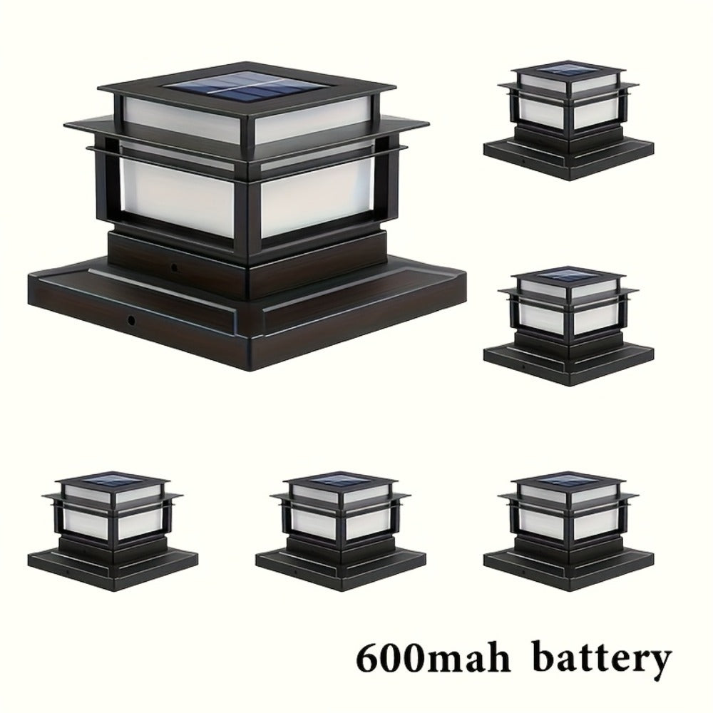 Solar Post Cap Lights for Fence Deck 6 Pack - Outdoor Bright LED Waterproof Auto Dusk to Dawn for Garden Porch Patio Stair Railing Newel Post Driveway Pillar Decoration