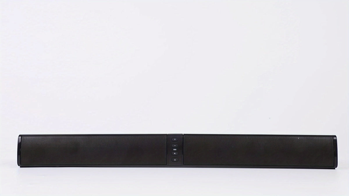 Detachable 20W TV Soundbar with Wireless Subwoofer, 3D Surround Sound Home Theater Speaker System, TF/AUX/FM/RCA/TWS, 4 Speakers, 2000mAh Battery, for TV PC Movie Game