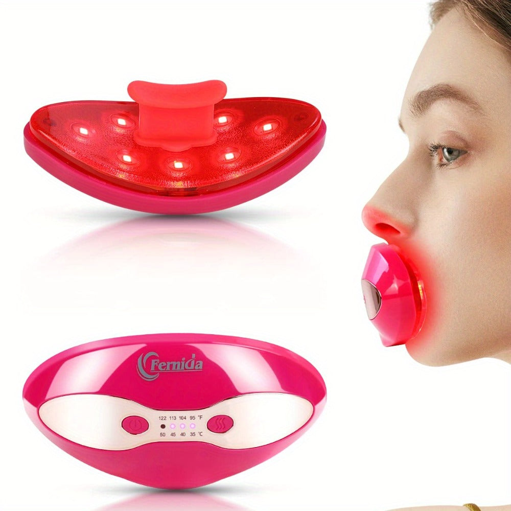 Lip Plumper Device for Women – Electric Lip Shaper & Trainer with 4 Adjustable Heating Temperatures for Fuller, Plumper Lips, Portable Beauty Tool Gift