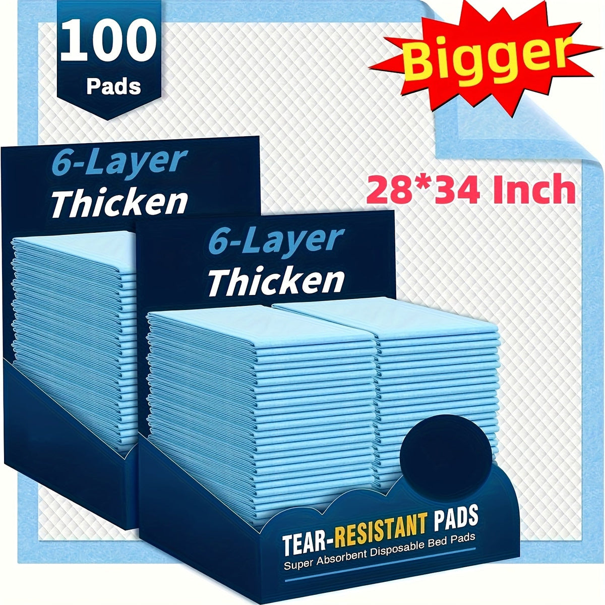 Disposable Incontinence Bed Pads for Adults and Elderly Thickened Highly Absorbent Leak-Proof Underpads Adult Care Pads Protective Sheets for Elderly Bedding Pet Potty Training Pads 50 to 300 Pieces