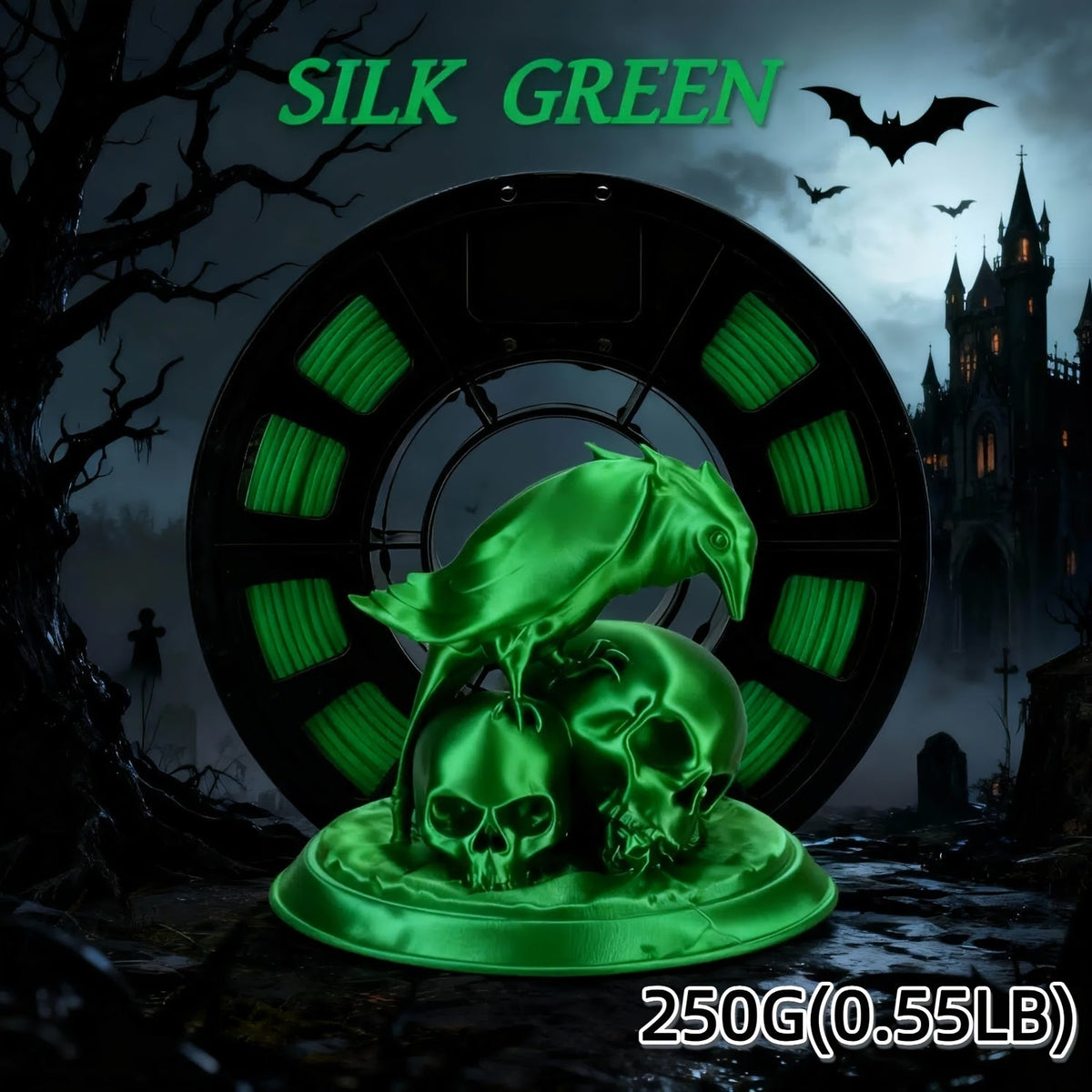 Silk PLA Filament 250g 12 Colors 1.75mm ±0.02mm – Silk Metallic Transparent & Solid Finish Options Vacuum Packed Beginner Friendly Wide FDM Compatibility for 3D Printers