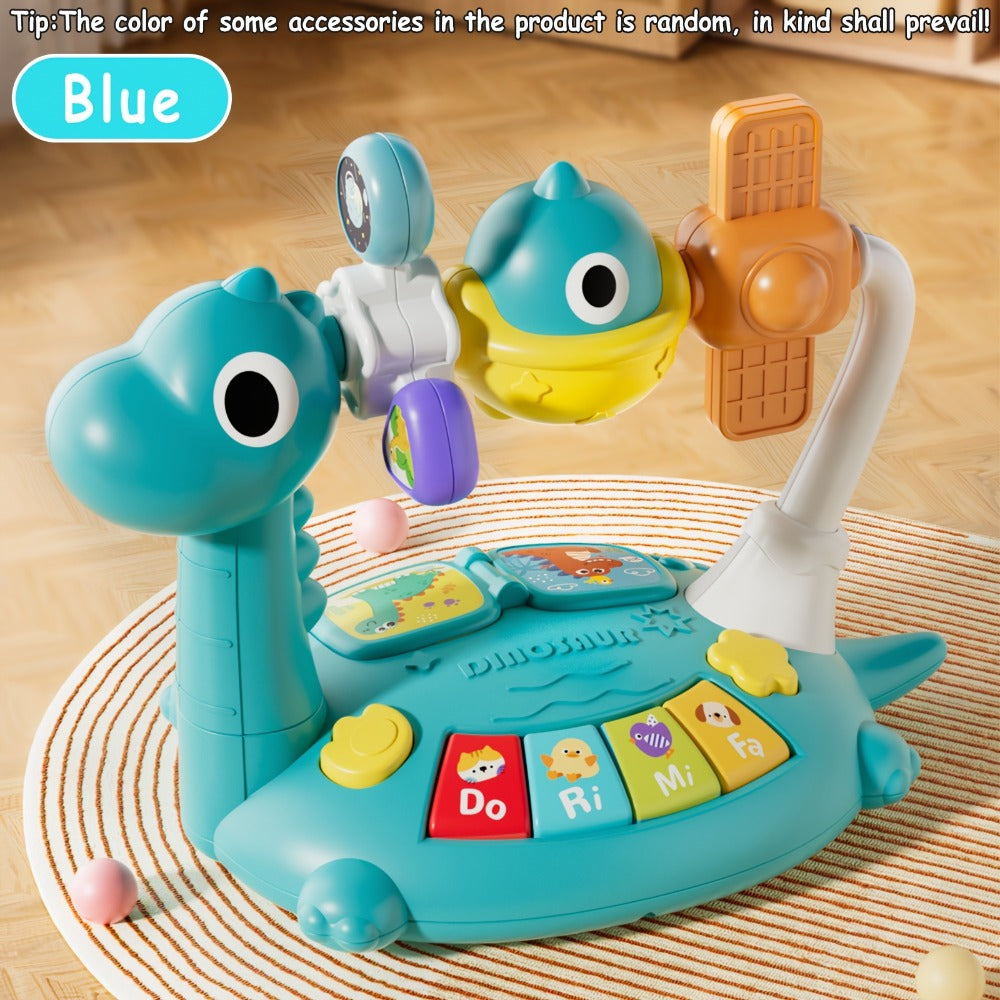 Dinosaur Piano Toy for Kids – Rotatable Smart Music Box with Space Theme, Mini Electronic Musical Instrument for Toddlers, Fun Learning Toy Gift for Boys & Girls