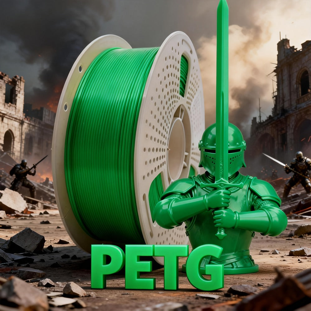 PETG Filament 1.75mm 1kg Vacuum Packed – High Toughness Smooth Printing 3D Printer Filament 2.2lb ±0.03mm | Waterproof Heat-Resistant PETG Spool for Hobbyists Beginners FDM Printers