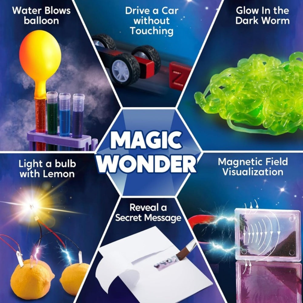 Jumbo Science Kit for Kids 130+ Experiments – STEM Chemistry Set with Crystal Growing Glowing Bulb Fossil Dig Soap Making, Hands-On Science Experiment Gift for Boys Girls Ages 6-12 Birthday Christmas