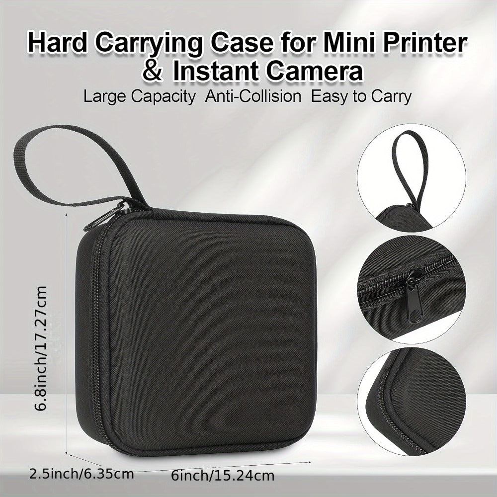 Mini Sticker Printer Carrying Case Hard Protective Box for X5 Thermal Inkless Photo Printer High-Capacity Portable Storage Case Compatible with Instant Camera Label Marker Printer Accessories