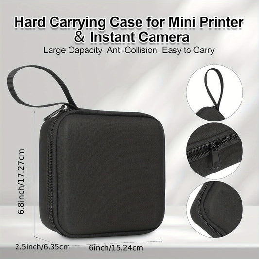 Mini Sticker Printer Carrying Case with Hard Shell & Handle for X5