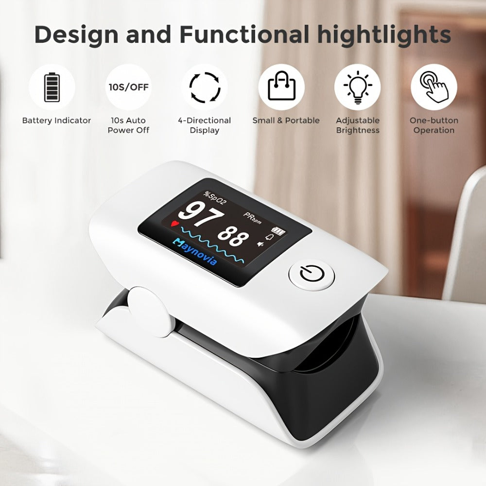Blood Pressure Monitor Wrist Cuff with Oximeter Fingertip – Digital BP Machine Home Use, 120 Memory, Portable Case & Battery Included, Fully Automatic Hypertension Tracker