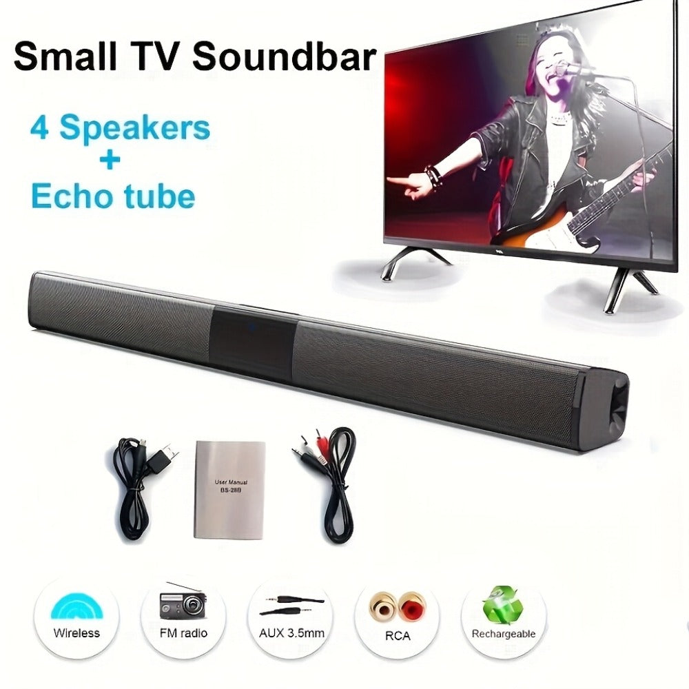 5.1 Surround Sound Soundbar for Smart TV – 21.7" Wireless Bluetooth 5.0 Home Theater Speaker System, 4 Speakers, Subwoofer, Remote Control, 6 EQ Modes, Works with PC, Projector, Laptop, DVD Player