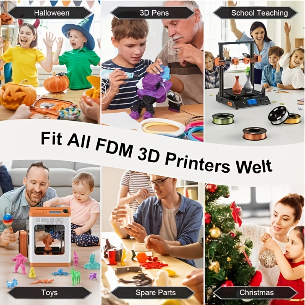 PETG Filament 1.75mm 1kg Vacuum Packed – High Toughness Smooth Printing 3D Printer Filament 2.2lb ±0.03mm | Waterproof Heat-Resistant PETG Spool for Hobbyists Beginners FDM Printers