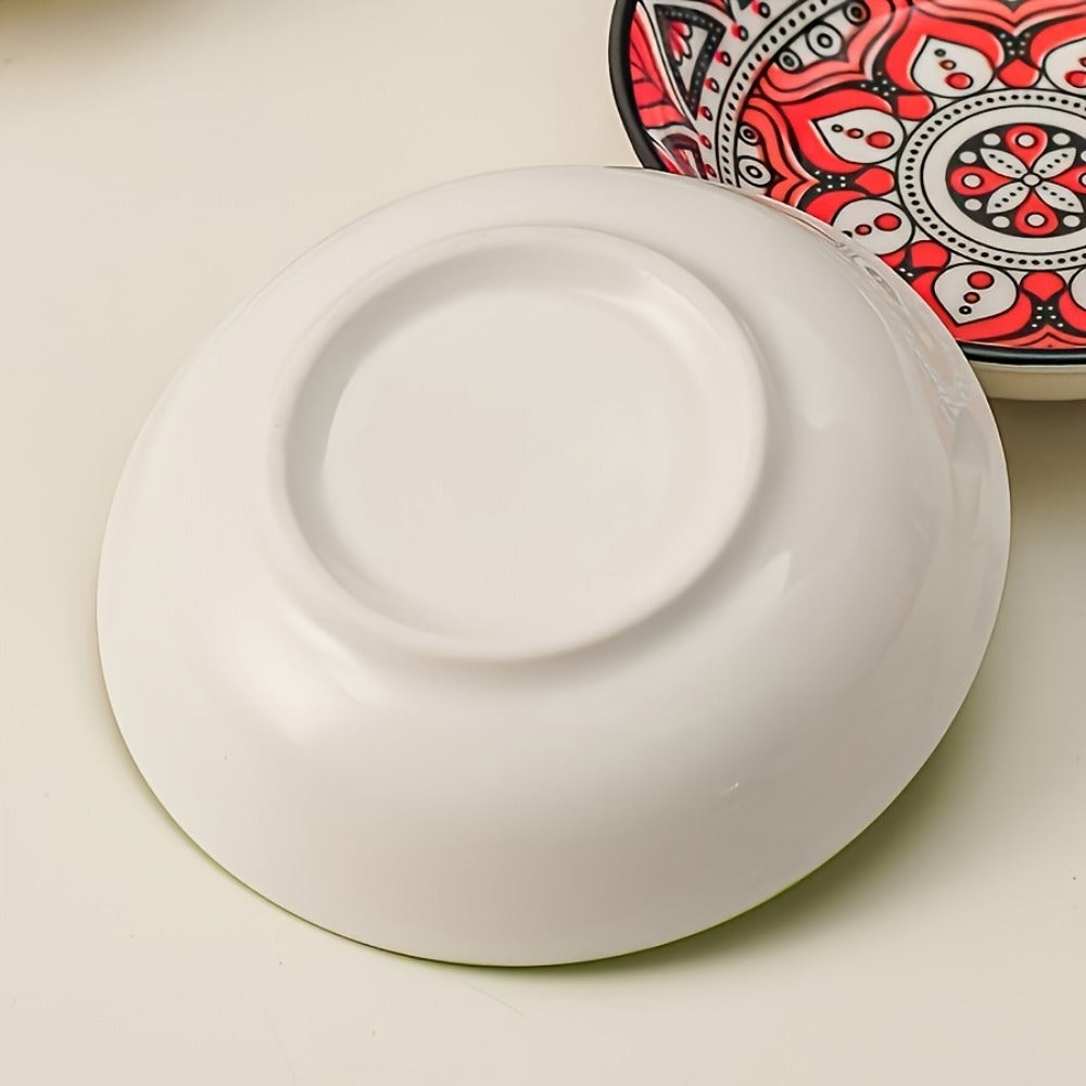 Dipping Sauce Dish Set 10/12 Piece Bohemian Ceramic – Colorful Small Plates for Soy Sauce Vinegar Spices Condiments Sushi Bar Restaurant Kitchen Party Boho Snack Seasoning Plate