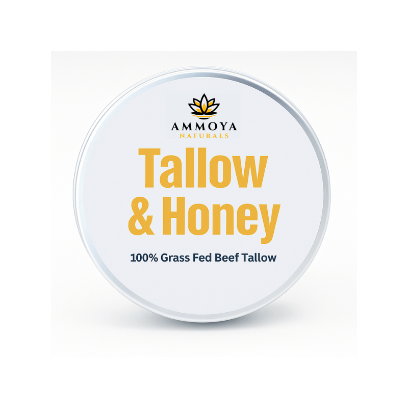 Tallow Balm Grass-Fed Natural Moisturizer for Dry Skin — Deep Hydrating Handcrafted Body Balm 3 Scents Chamomile Rose Honey Frankincense Myrrh, Nourishing Skin Balm for Women Men