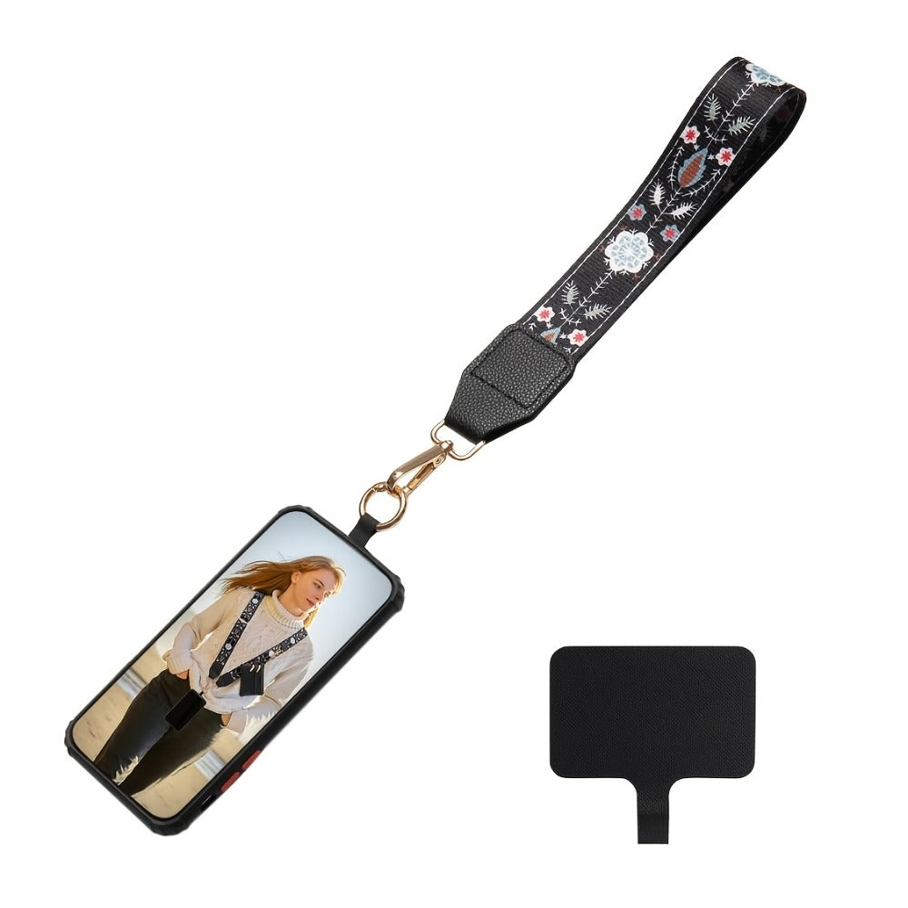 Phone Lanyard Crossbody Strap with Zipper Pouch & Beaded Charm Adjustable Hands-Free Cell Phone Shoulder Strap – Universal Fit for Most Smartphones Women Teens Travel Daily