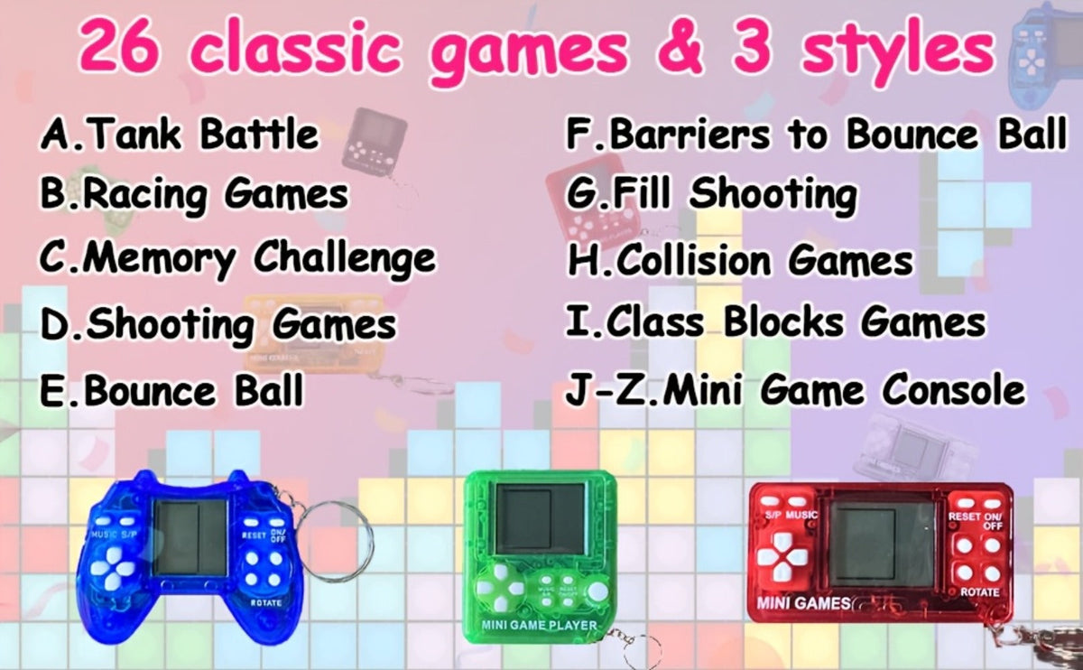 18-Piece Gaming Keychain Party Favors for Kids – Mini Video Game Keychain Set Boys Birthday Party Supplies Goodie Bag Stuffers Classroom Prizes Gamer Gift