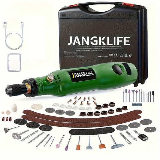 Cordless Rotary Tool Kit with 102 Accessories, USB Charging and 3 Speeds for Engraving