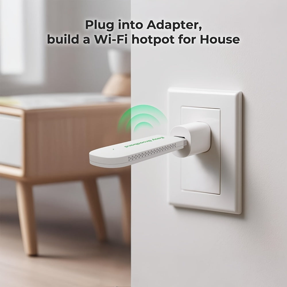 EIOTCLUB 4G LTE USB WiFi Dongle Portable Hotspot - Pre-Installed SIM & 1GB Trial Data, 150Mbps, Supports 10 Devices, No Contract, Plug and Play, US Network for Travel Remote Work Camping