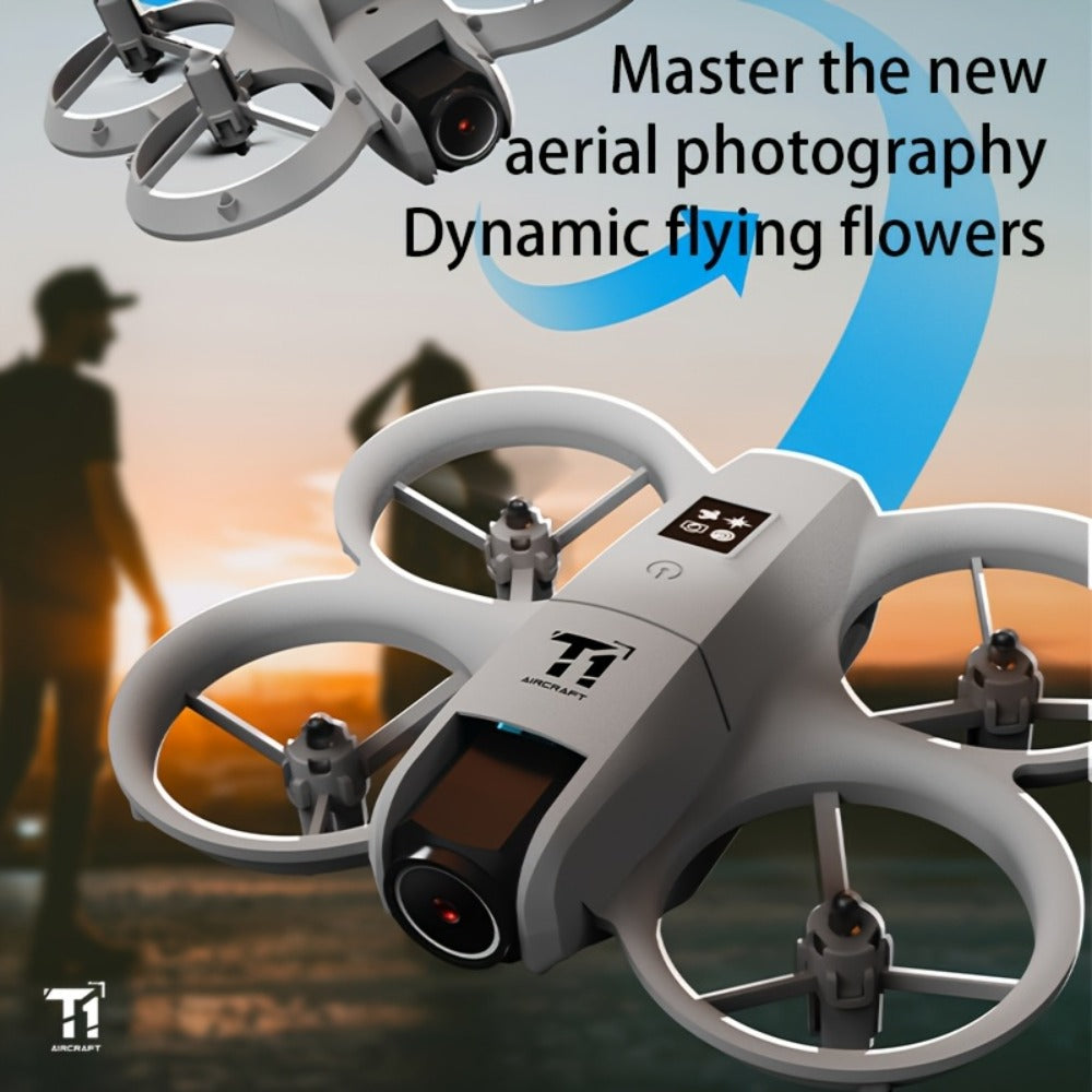 Mini 4K FPV Drone 180° Rotating Dual Camera Optical Flow Positioning Dual Batteries 360° Flip One-Key Takeoff Anti-Shake | RC Quadcopter Toy for Beginners Boys Girls Kids | Birthday Christmas Gift
