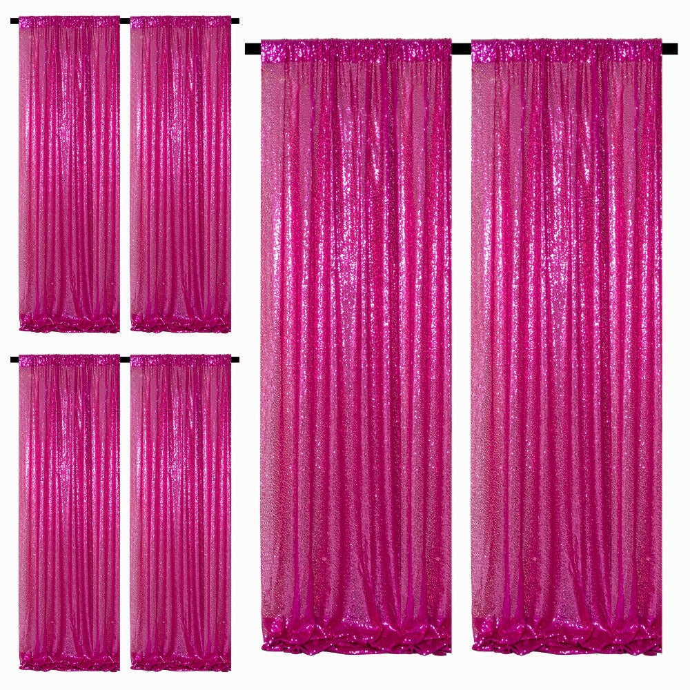 Sequin Backdrop Curtains 2FTx8FT Glitter Photography Background Panels for Party Wedding Birthday Stage Decoration Gold Yellow Shimmer Curtain Set 4 6 10 Panels Available