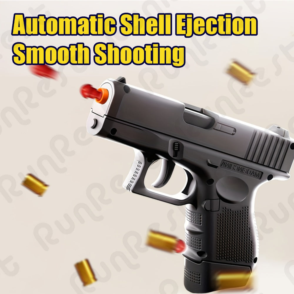 Soft Bullet Toy Gun Pistol with 100 Bullets, 12 Shells & 2 Magazines – Foam Blaster with Shell Ejecting, Outdoor Sports Shooting Game for Boys, Birthday & Holiday Gift for Kids Ages 6+