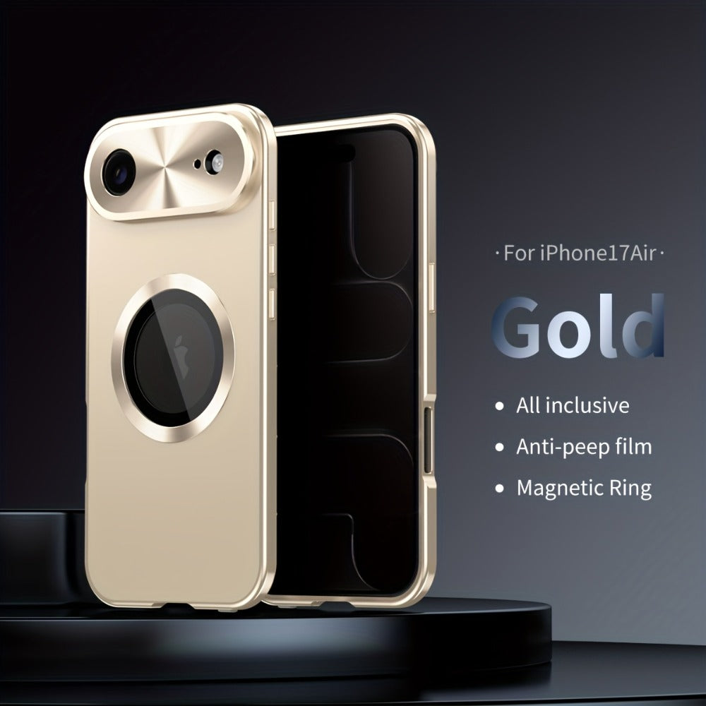 iPhone Anti-Spy Magnetic 2-in-1 Phone Case with All-Round Lens Protection – Complete Drop Protection Cover for iPhone 12 13 14 15 16 Pro Max Plus | Privacy Shield Slim Fit Design