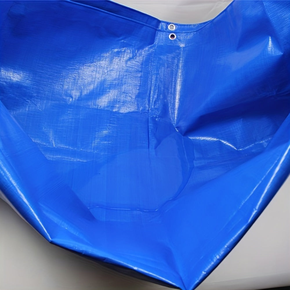 Heavy Duty Tarp Waterproof UV Resistant Tarpaulin – Thickened PE Double-Sided Blue Orange Rainproof Sun Shade Cover with Grommets & Rope for Outdoor Camping Garden Vehicle Boat Protection