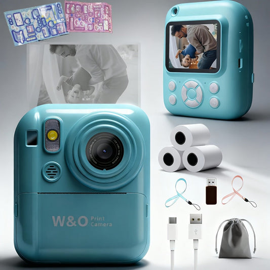 Kids Instant Print Digital Camera with 2.4-Inch Screen, Plus Accessory Options