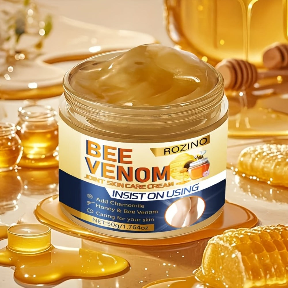 Knee & Elbow Brightening Cream with Bee Venom & Lactic Acid - Moisturizing Body Cream for Dark Rough Joints, Arms, Ankles, Unisex Skin Care 50g x 5pcs
