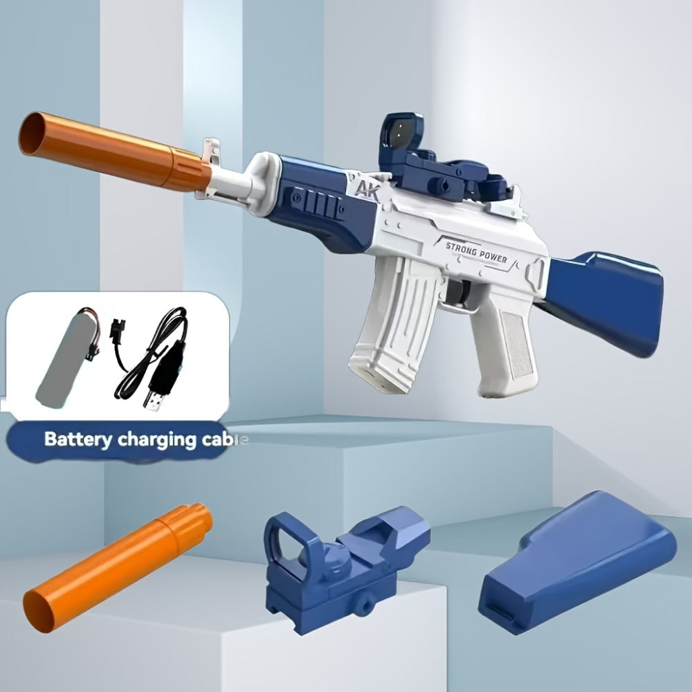 Automatic High-Capacity Electric Water Gun Ultra Long Range Powerful Motorized Squirt Blaster Continuous Spray for Kids Adults Pool Backyard Beach Summer Battle