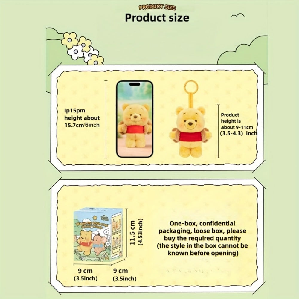 MINISO Disney Winnie The Pooh & Friends Blind Box Figure – Random Collectible Doll Winnie Tigger Eeyore Kanga Roo Classic Outfit Surprise Gift for Kids Disney Fans
