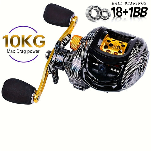 Lightweight Baitcasting Reel with Magnetic Brake, 22 lb Max Drag and Left or Right-Hand Options