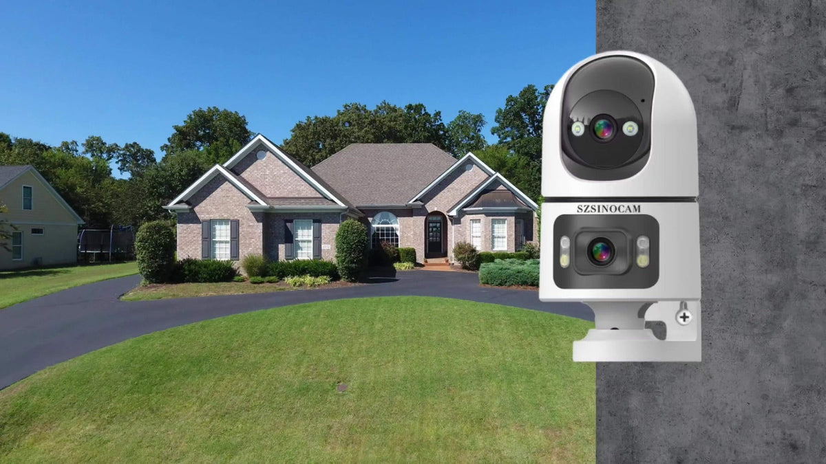 4K Dual Lens Security Camera WiFi Outdoor - 2160P Ultra HD, Dual Band 2.4G & 5GHz, Color Night Vision, Rain Proof, Tamper Detection, Two-Way Audio, Wall Mount for Home Indoor & Outdoor Surveillance