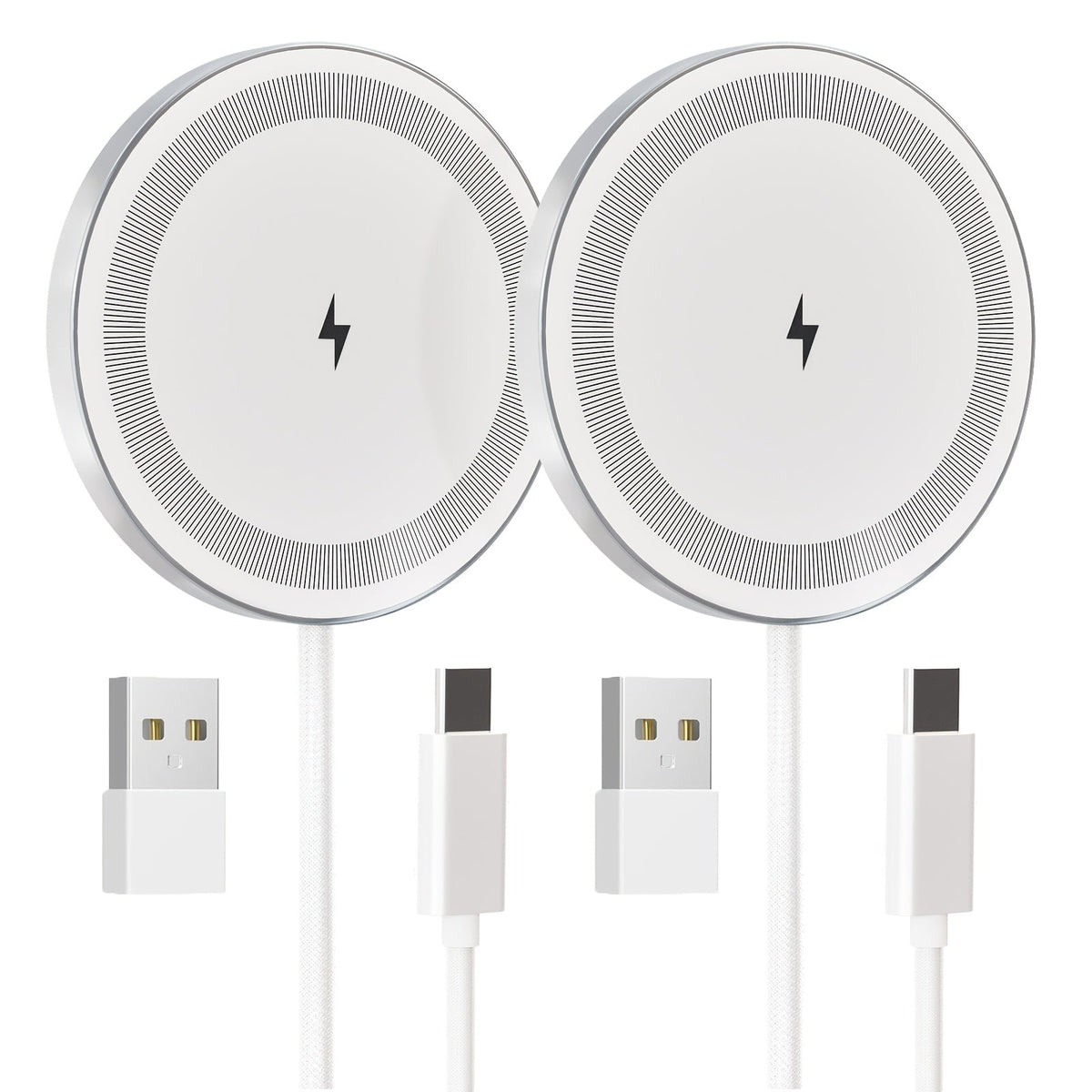 Ultra Slim Magnetic Wireless Charging Pad 15W Multi-Pack – 2-Pack & 3-Pack Value Set for iPhone 17 Air 16 15 14 13 12 11 Pro Max & AirPods 4 3 2 Pro | 0.6cm Thin 65g Portable Travel Charger | White Black