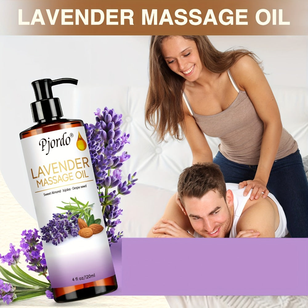 Massage Oil Set 3pcs Roller Ball – Vanilla Arnica & Lavender Essential Oils Moisturizing Body Massage Kit for Couples Date Night Relaxation Muscle Relief Unisex 4.06oz