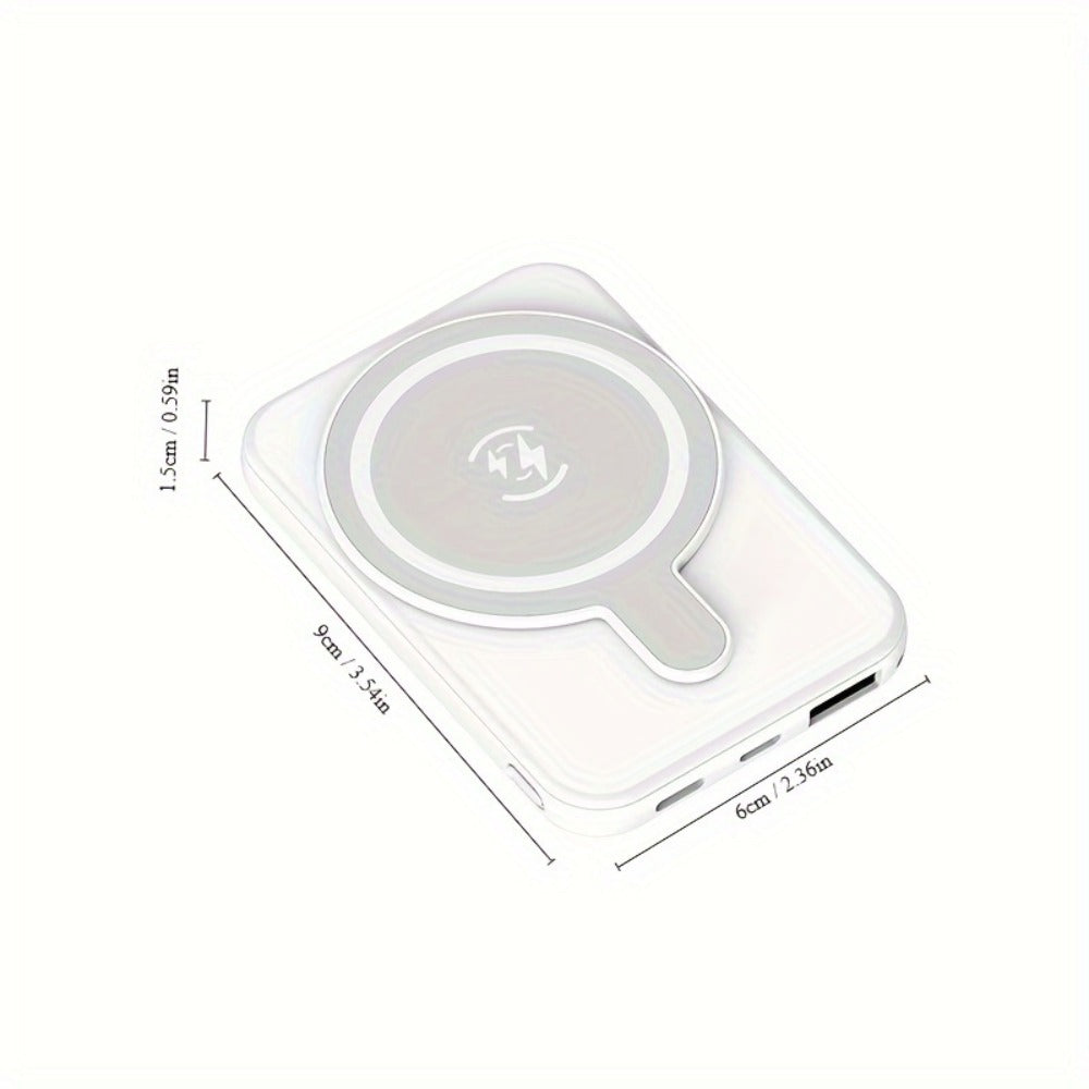 Ultra-Thin MagSafe Compatible Power Bank 12900mAh – Magnetic Wireless Portable Charger, 20W Wired Fast Charging Battery Pack with USB-C Cable for iPhone 17 16 15 14 13 12 Samsung Android