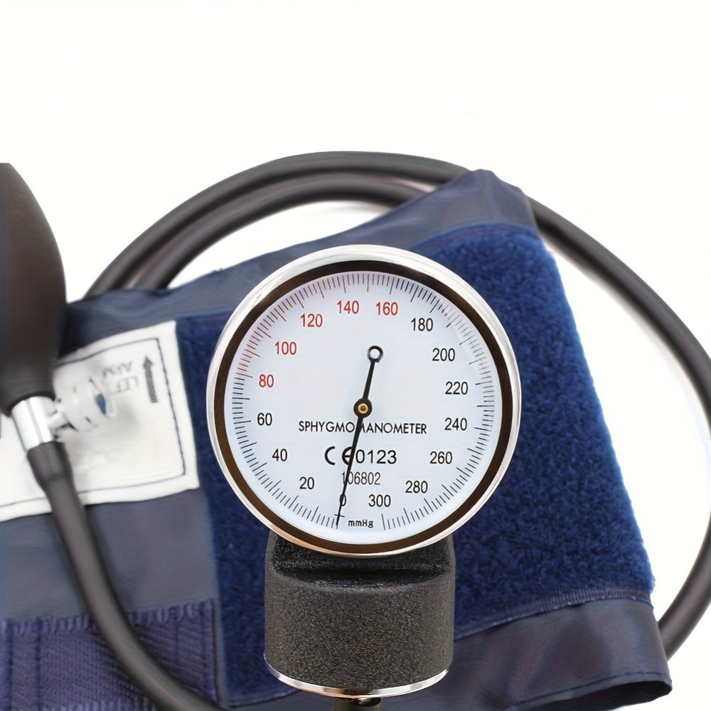 Aneroid Sphygmomanometer with Stethoscope Kit - Professional Manual Blood Pressure Monitor, Adult BP Cuff 10"-16", Aluminum Alloy Gauge 300mmHg ±3mmHg Accuracy, Carrying Case Included, No Battery Needed