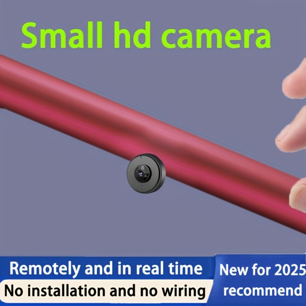 360-Degree Mini Smart WiFi Security Camera 1080P with Night Vision, Motion Detection Alarm, Pet Monitor & Nanny Cam – Battery or USB Powered, 2.4GHz & 5GHz, No Dead Angle Home Surveillance