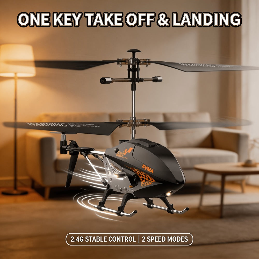 SYMA Q20 RC Helicopter for Kids, 3.5 Channel Altitude Hold with One-Key Takeoff, Black