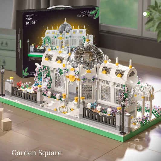 6700-Piece Garden Plaza Micro-Landscape Building Block Display Model