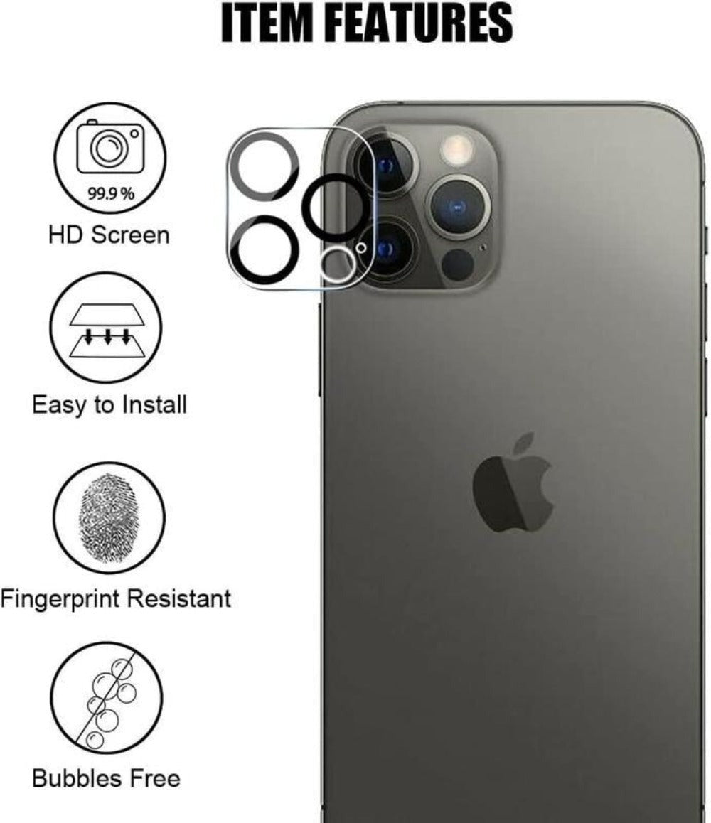iPhone Screen Protector & Camera Lens Protector 8-Pack – 4 Tempered Glass Screen + 4 Camera Lens, HD Clear, Anti-Scratch, Bubble-Free, Compatible with iPhone 17 / 16 / 15 / 14 / 13 / 12 / 11 Pro Max