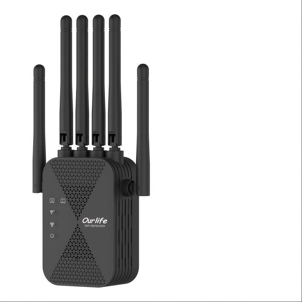 CP3600 WiFi Repeater Signal Booster 2.4GHz Wide Coverage, One-Button WPS Setup, Flexible Antenna Rotation, Adjustable Signal Strength, CISA Certified, Enhanced Stability for Home Office Apartment