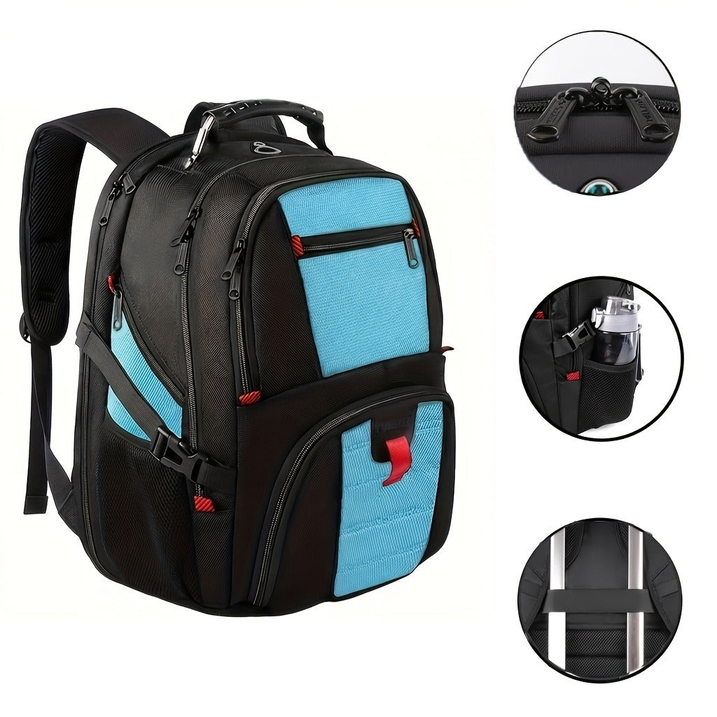 Large Laptop Backpack 50L – Fits 17 Inch Computer, Airline Approved Carry On, 3-Compartment Travel & College Backpack for Men Women | 8 Colors, Breathable Mesh Straps